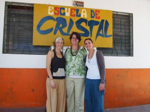 Cris and Patri on visit in escuela cristal Esteli